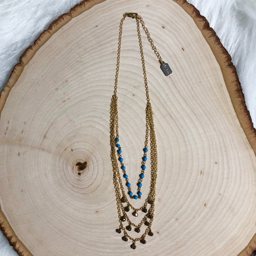 NEW Free People Ela Rae Delicate Tiered Anklet 14k Gold with Beads - Picture 5 of 14
